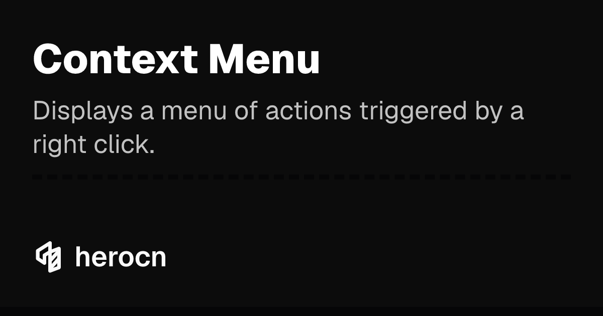Context Menu